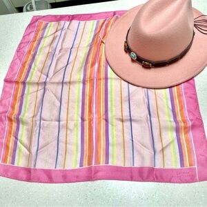 Pastel PINK Ralph Lauren vintage scarf/wrap w beach summer vibe